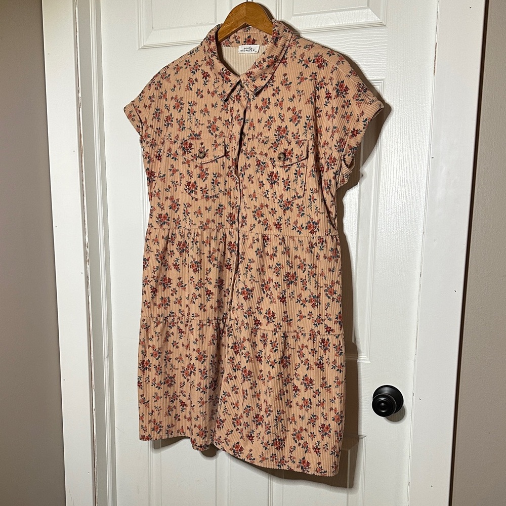 Floral Button-Down Mini Dress